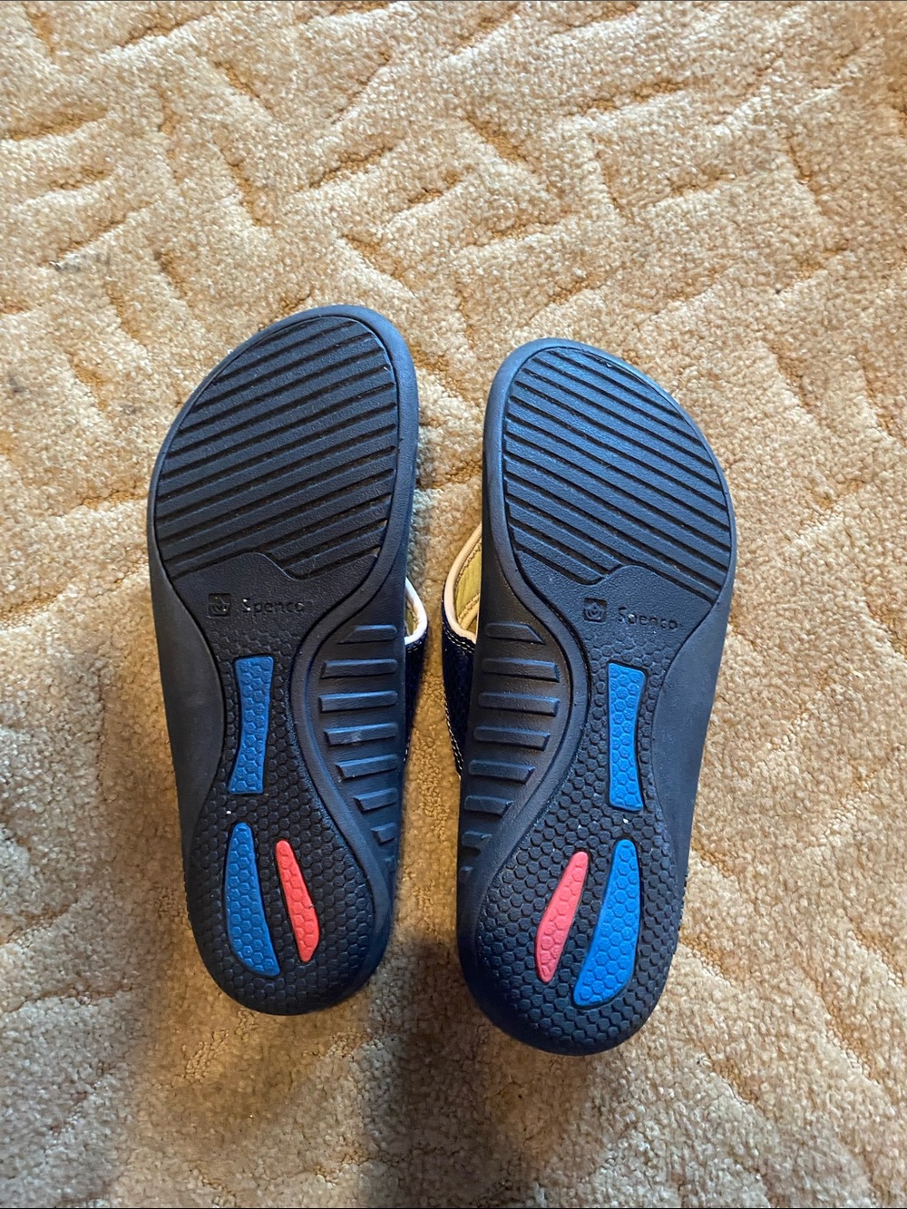 Spenco Women's Navy and Cream Ortho Flip Flop Sandals - Picture 2 of 4